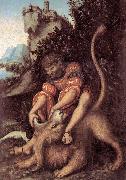 CRANACH, Lucas the Elder Samson s Fight with the Lion Spain oil painting reproduction